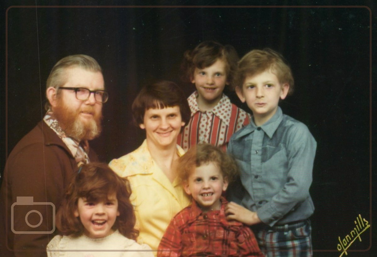 family moment in photo studio
